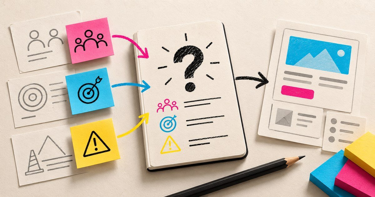 Audience, goals and constraints shape the opening question of a case study.
