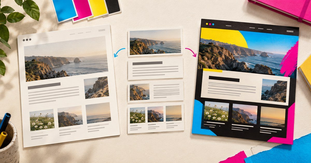 The same content appears in three different website themes.