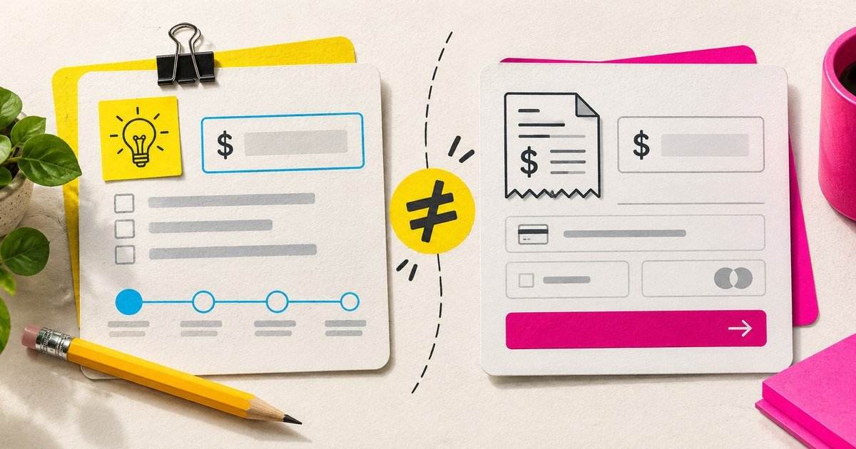An internal budget note is distinguished from an invoice and payment action.