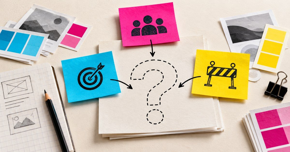 An incomplete brief is examined through audience, goals and constraints.