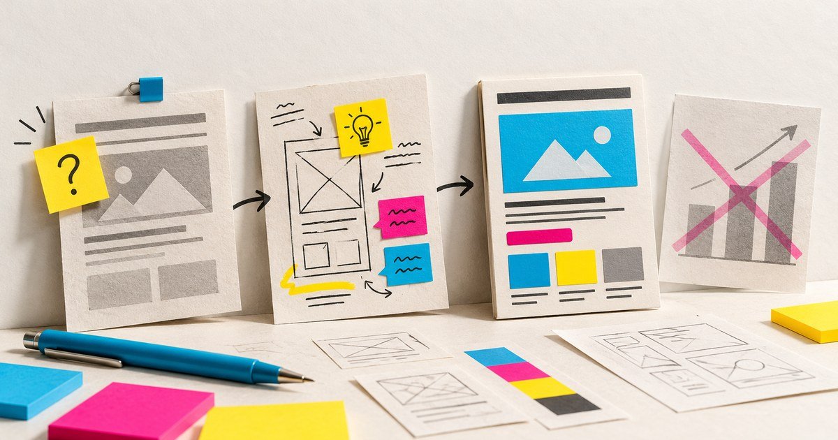 A case study connects questions, design decisions and a finished interface.